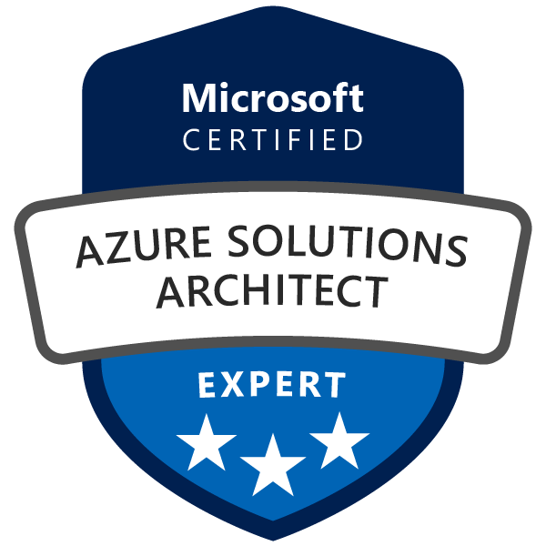 Microsoft Certified: Azure Solutions Architect Expert badge